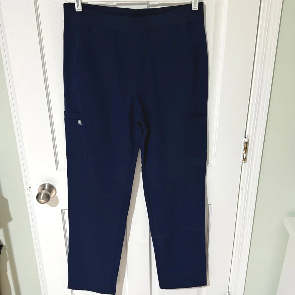 Figs Technical Collection Mens Navy Blue Scrub Cargo Pants Size L